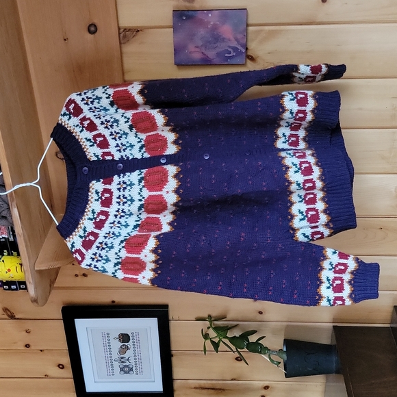 Vintage Hand Embroidered Cardigan - Picture 1 of 5